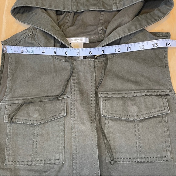 Matty M Cargo Vest - Olive Green - Picture 8 of 10